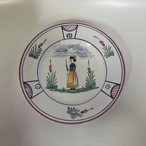 Hand-painted Italian majolica plate by Sberna 8" Decorative Dinner Plate